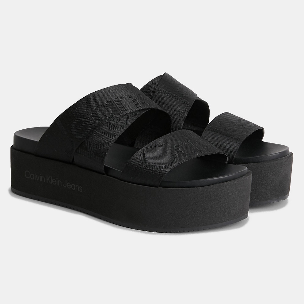 Calvin Klein Flatform Webbing Women's Slides