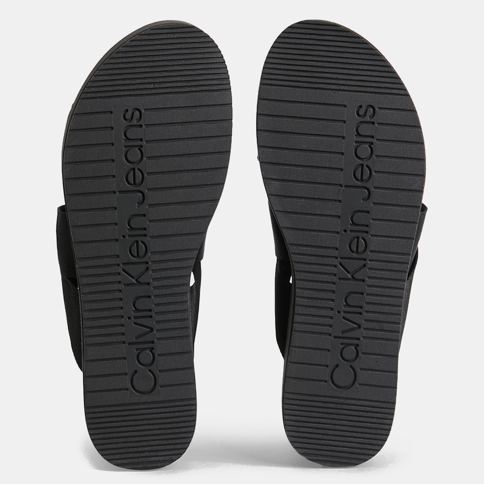 Calvin klein slides women's black deals