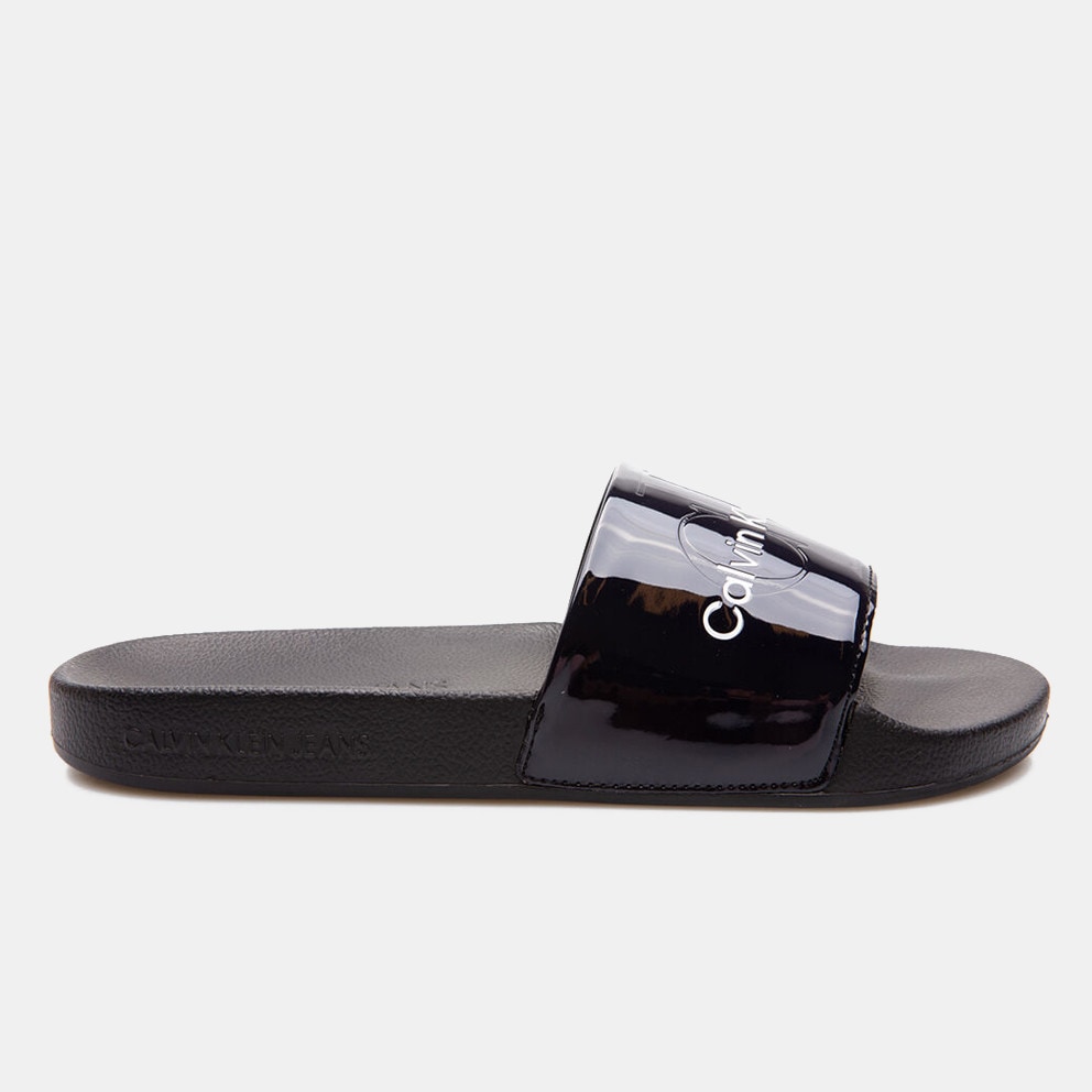 Calvin Klein Slide Silver Monogram