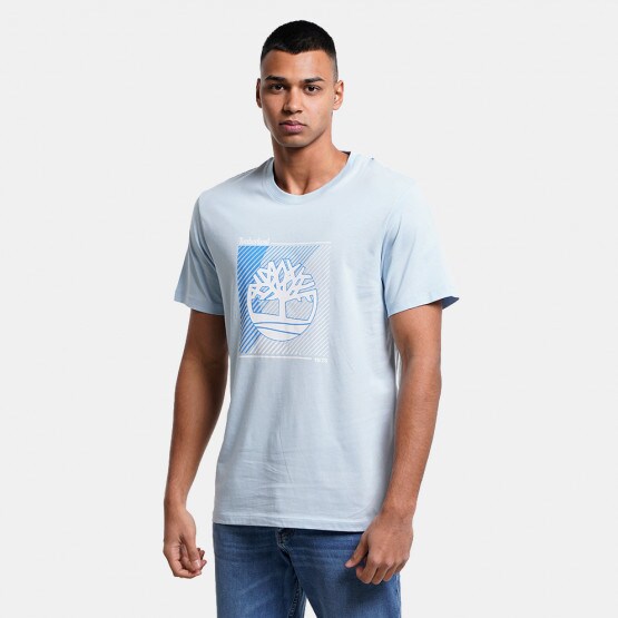 Timberland logo on front - Timberland Tree Logo Graphic Men's T - Shirt  Blue CA663S940