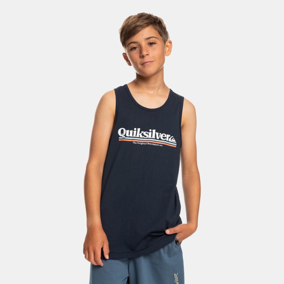 BYJ0 Quiksilver Between The Lines Boys Tank Top Blue EQBZT04601