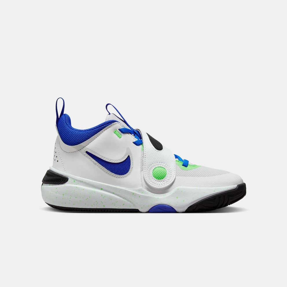 101 nike air force id iridescent blue code - Nike Team Hustle 11 Kids' Basketball Boots White/ Blue DV8996