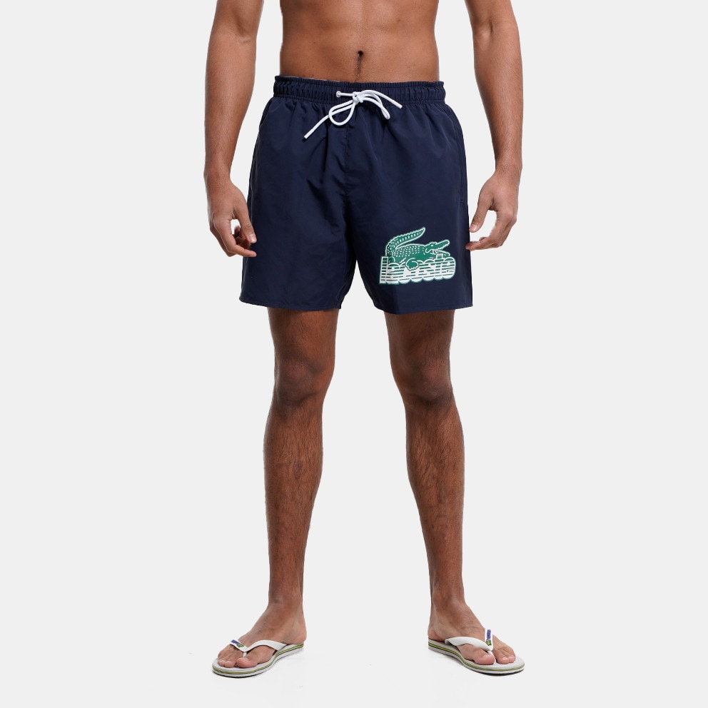 Lacoste Men's Swim Shorts Blue 3MH5633 - Чоловічий набір боксерів lacoste 5 штук носки пар - 166