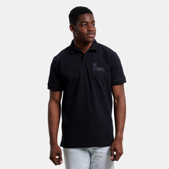 SUPERDRY Cotton Polo T-Shirt with Placement Logo For Men (Black, M)