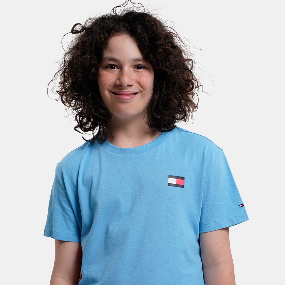 Tommy Jeans Fun Logo Kid's T - Shirt Blue/Red KB0KB08217 - CY7 -  Sustainable Tommy hilfiger Crew Neck 2 Units