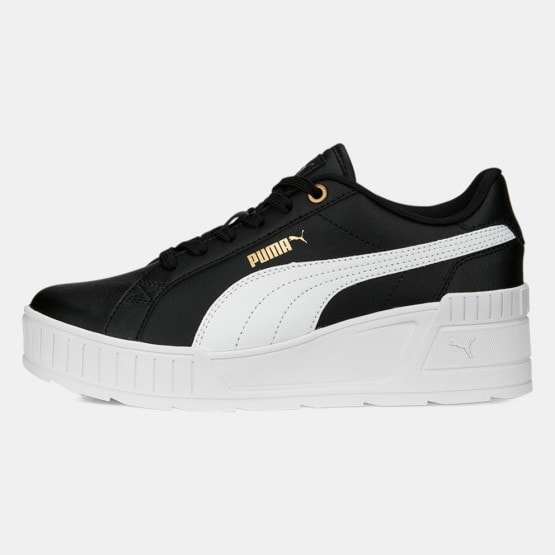 01 A heel detail shot of the triple white Puma Tsugi Shinsei Puma Karmen Wedge Women s Shoes Black 390985