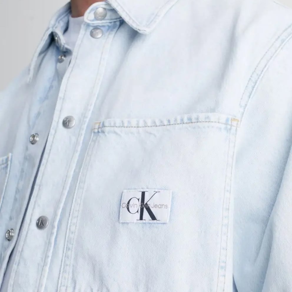 Calvin Klein Linear Denim Oversized Ανδρικό Πουκάμισο