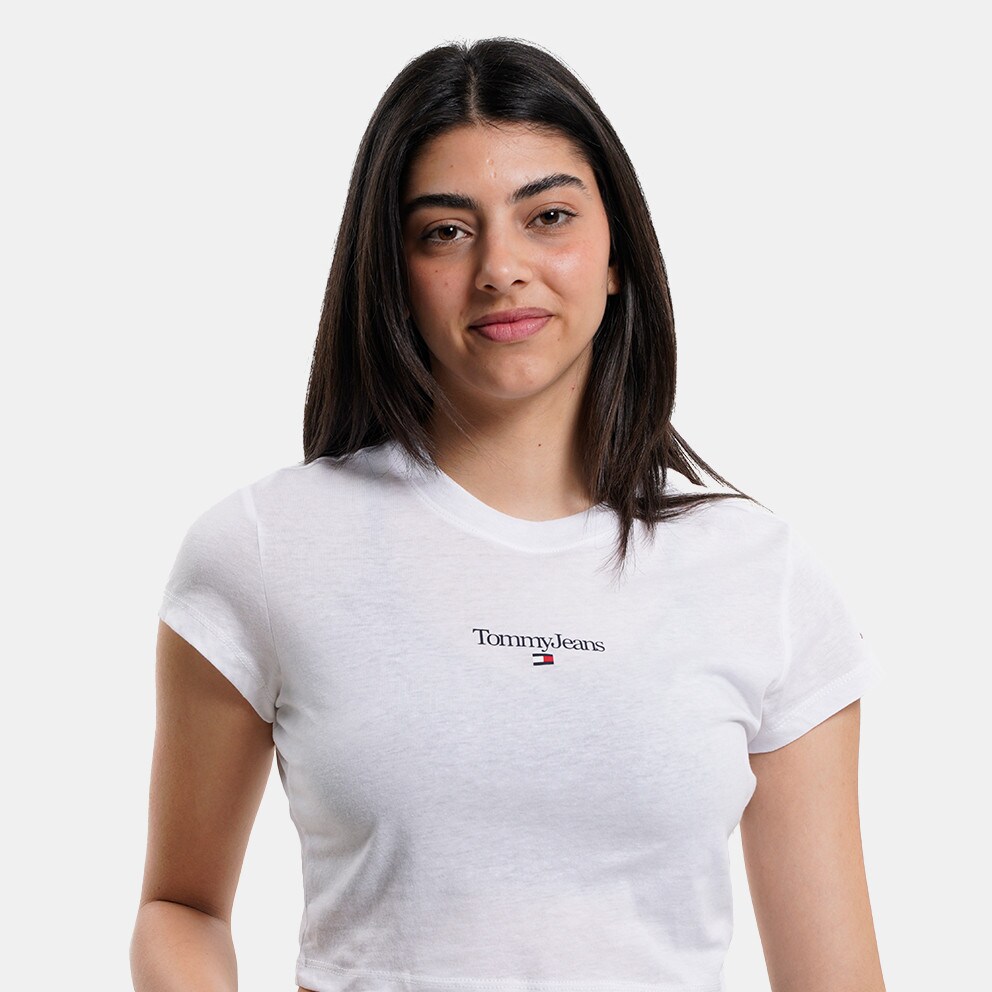 YBR - Tommy Jeans Essential Women\'s Crop Top White DW0DW15444 - Tommy  Hilfiger Rotes Lounge-T-Shirt mit Logo auf der Brust und Besatz am  Ausschnitt