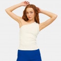 JJXX One Shoulder Rib Γυναικείο Αμάνικο T-shirt