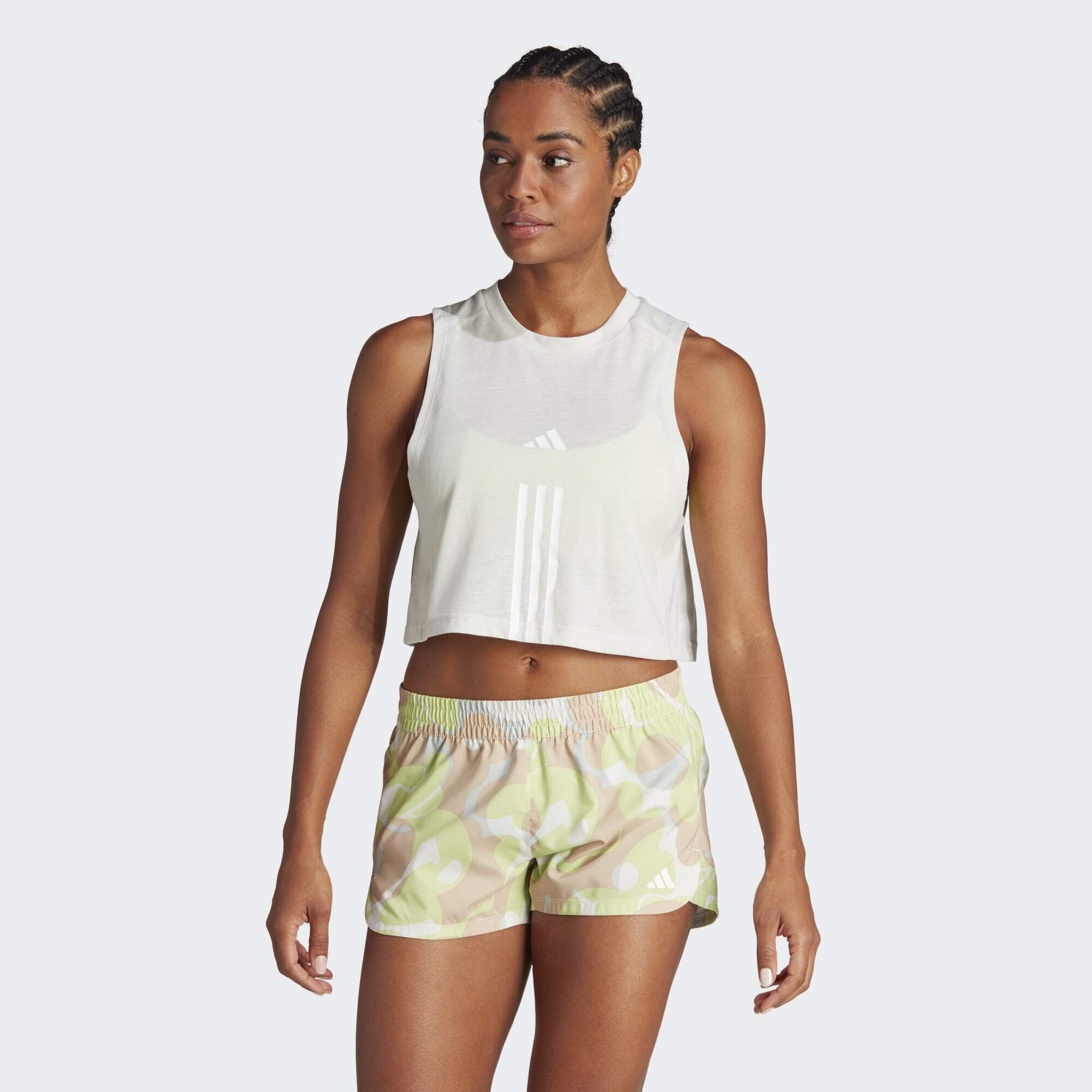 adidas Train Essentials Train Cotton 3-Stripes Crop Tank (9000150654_69554)
