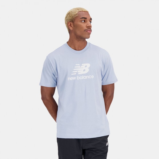 New Balance Essentials Stacked Logo Men\'s T - shirt Grey MT31541 - LAY - New  Balance FIGS x \'Navy\'