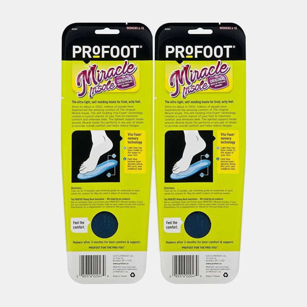 ProFoot 2Oz Miracle Insoles Women’S – 1 Pair