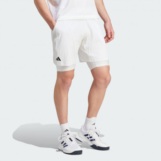 adidas AEROREADY Pro Two-in-One Seersucker Tennis Shorts