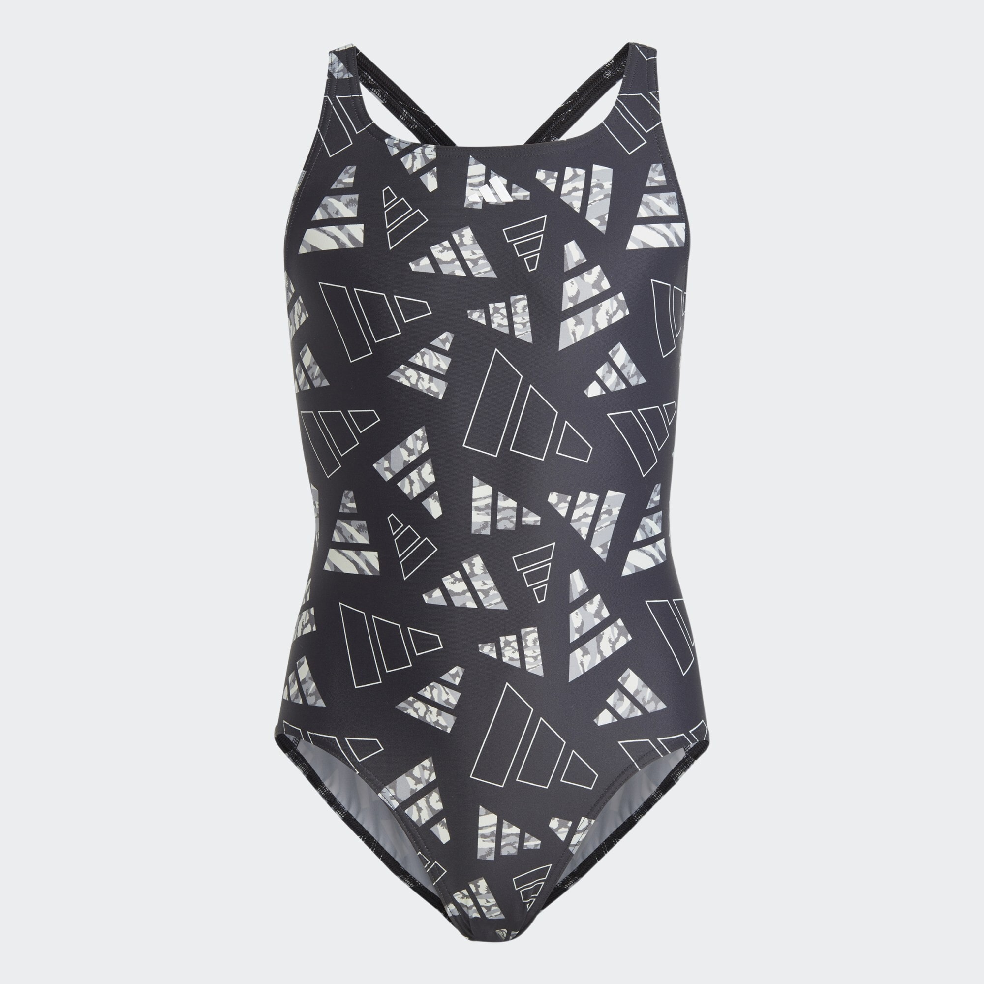 adidas 3 Bar Logo Graphic Swimsuit (9000155662_70989)