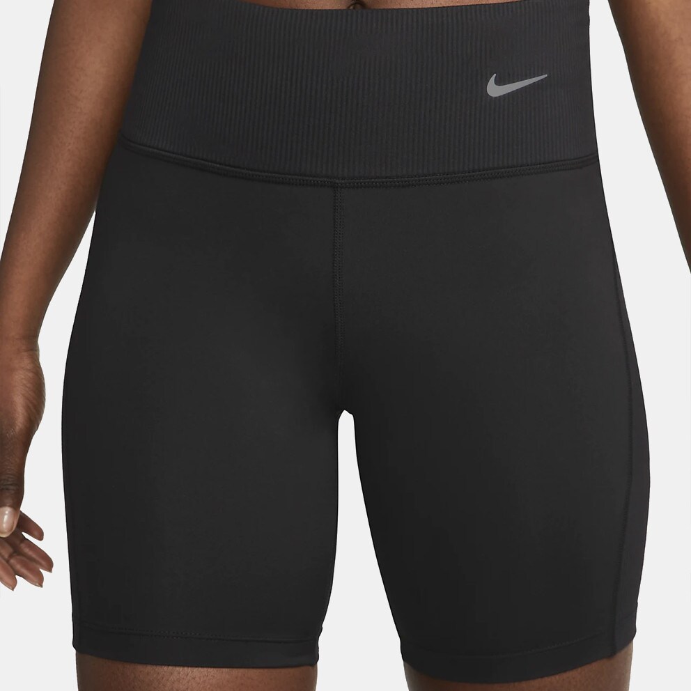 Nike Women's Tight Mid-Rise Ribbed-Panel Running Shorts with Pockets