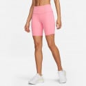 Nike Women's Tight Mid-Rise Ribbed-Panel Running Shorts with Pockets