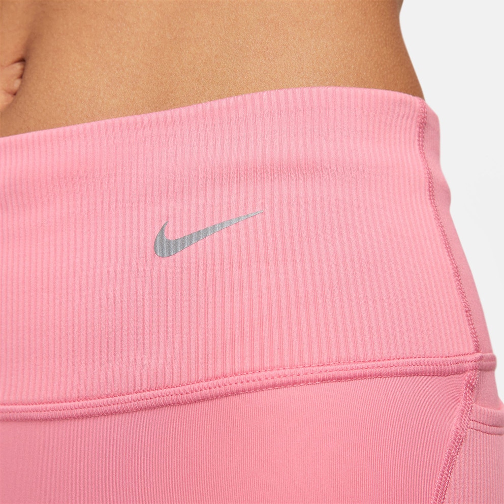 Nike Women's Tight Mid-Rise Ribbed-Panel Running Shorts with Pockets