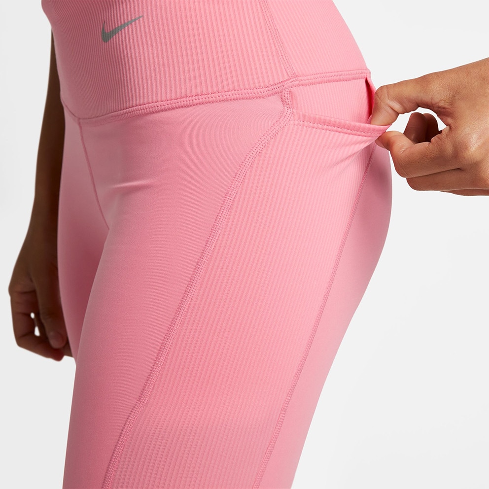 Nike Women's Tight Mid-Rise Ribbed-Panel Running  Γυναικείο Biker Σορτς