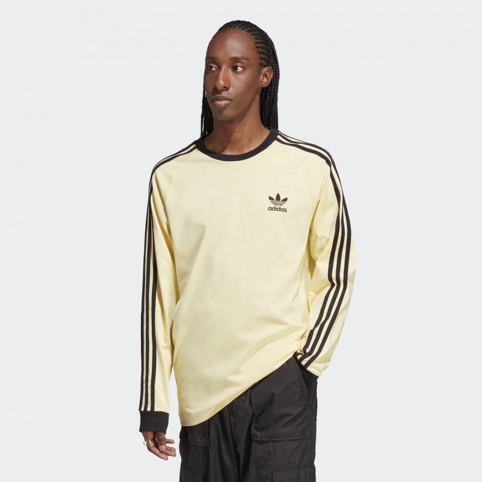 Stripes Long Sleeve Tee Almost Yellow IA4876 hot selling mens womens adidas prophere da9618 dark blue orange running shoes - adidas Originals Adicolor Classics 3