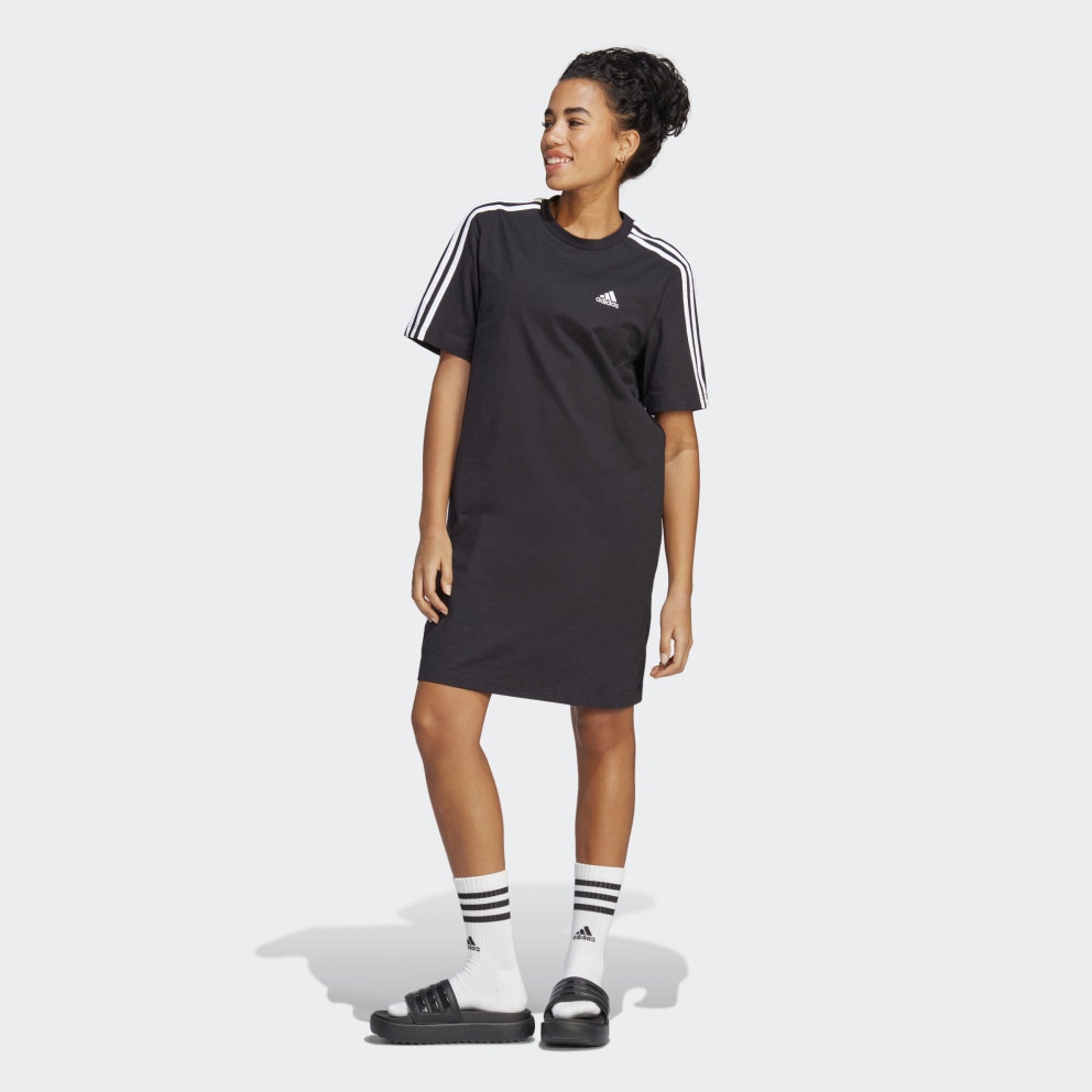 adidas Essentials 3-Stripes Single Jersey Boyfriend Tee D BLACK HR4923