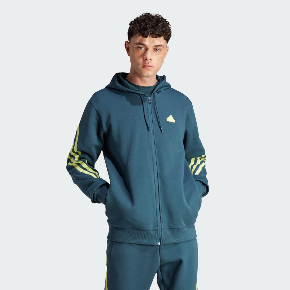 adidas Originals adicolor three stripe hoodie in collegiate green