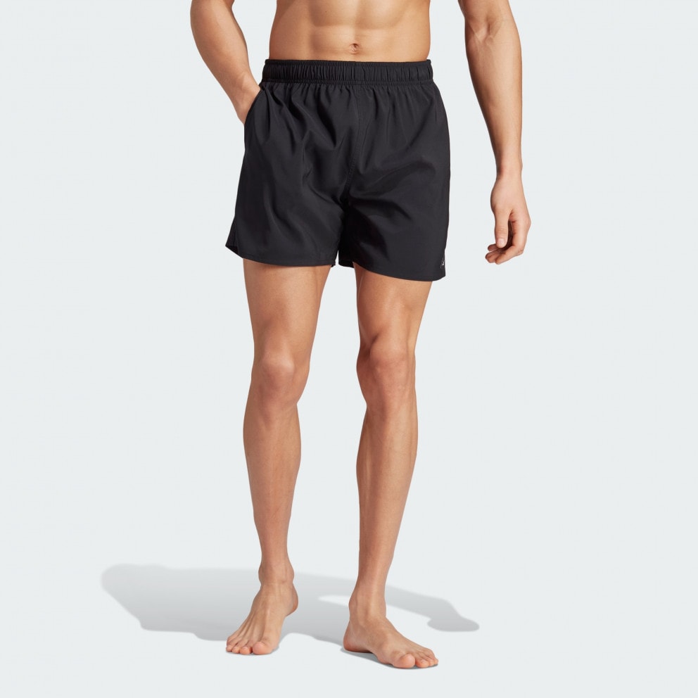 adidas Solid CLX Short-Length Swim Shorts Black / Lucid Lemon IA5390