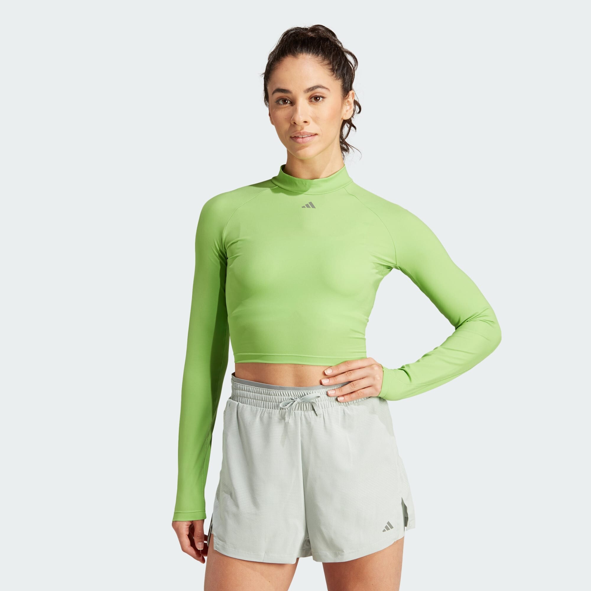 adidas HIIT HEAT.RDY Long Sleeve Crop Tee (9000157502_71354)