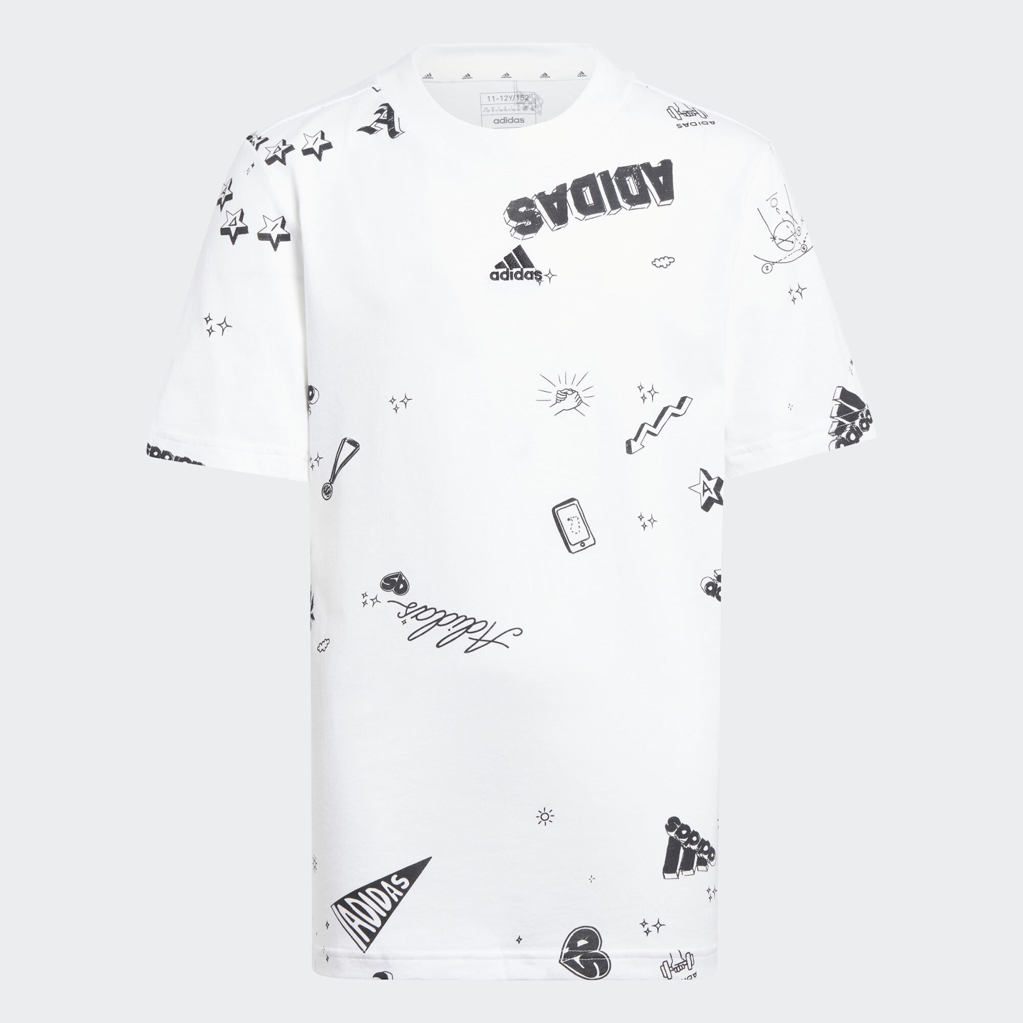 adidas Brand Love Allover Print Tee Kids (9000157517_41996)