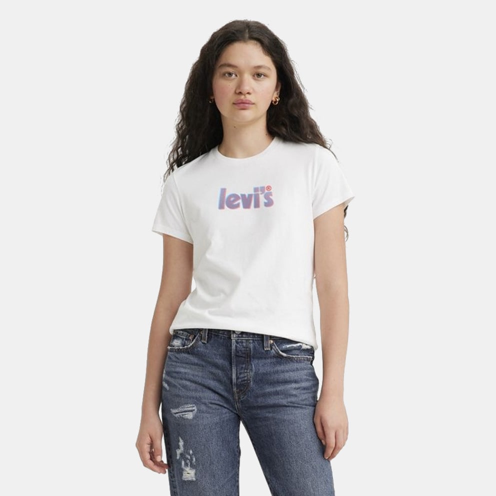 Levi's Perfect Seasonal Poster Women's T - shirt White 17369 - Armani long sleeve hoodie - 2050