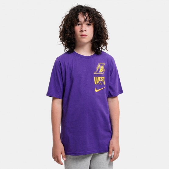 Nike NBA Los Angeles Lakers Boys Youth Dri Fit T-Shirt Medium