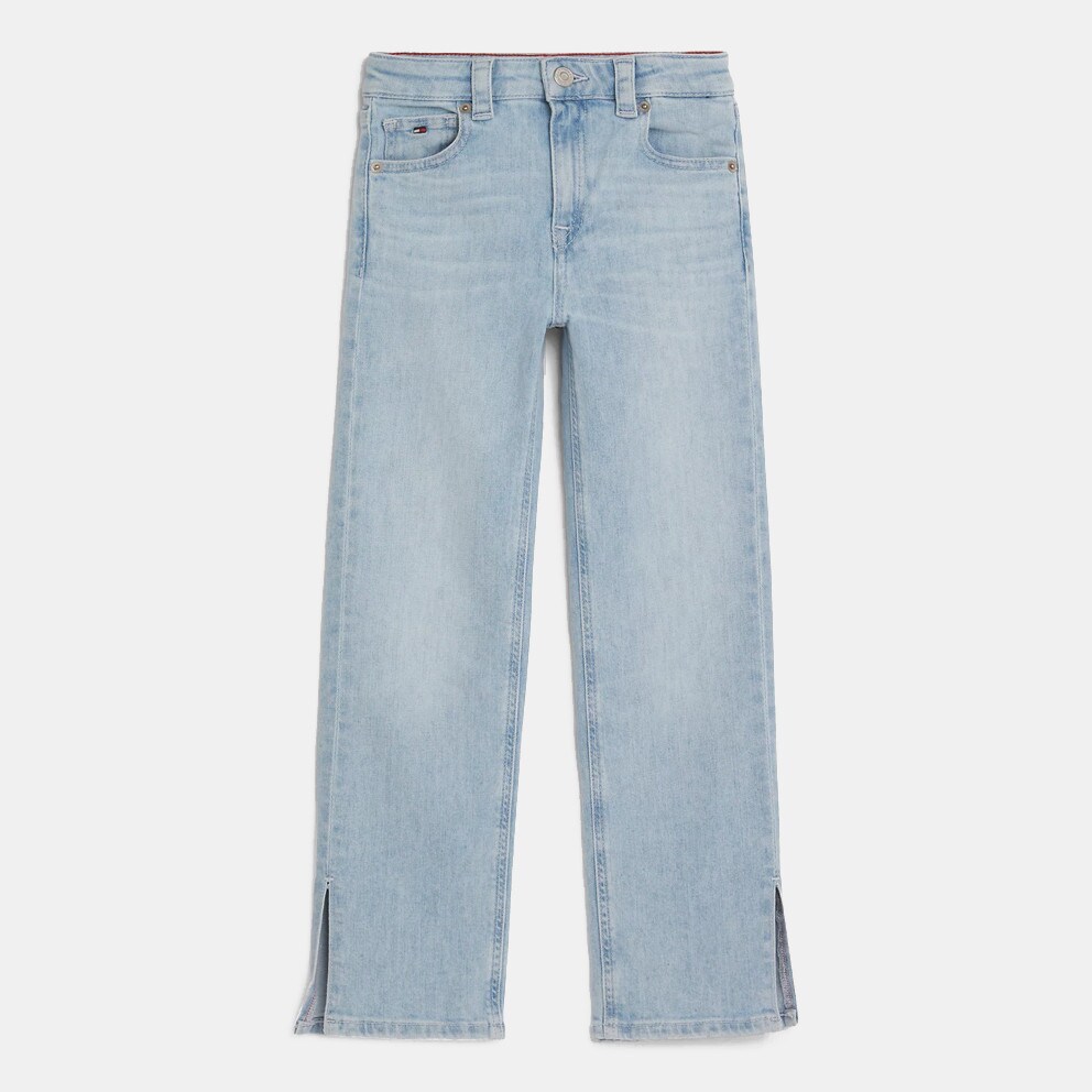 Tommy Jeans Girlfriend Bleached Hemp Βρεφικό Τζιν Παντελόνι Μπλε