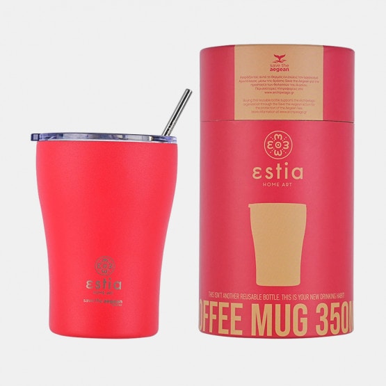 Estia "Save The Aegean" Coffee Mug με Καλαμάκι 350ml