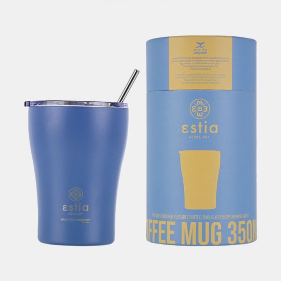 Estia "Save The Aegean" Coffee Mug με Καλαμάκι 350ml