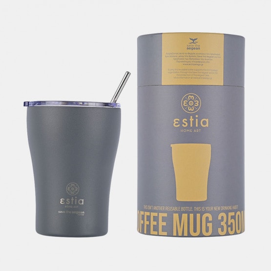 Estia Save The Aegean Thermos Coffee Mug with Straw 350ml