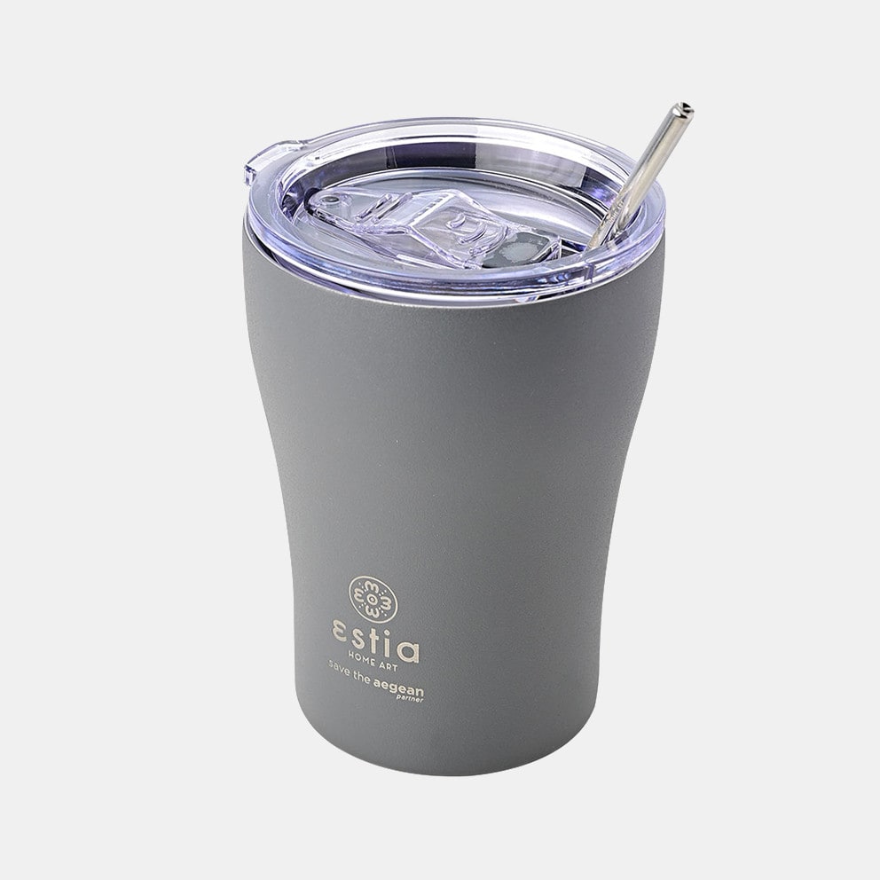 Estia Save The Aegean Thermos Coffee Mug with Straw 350ml