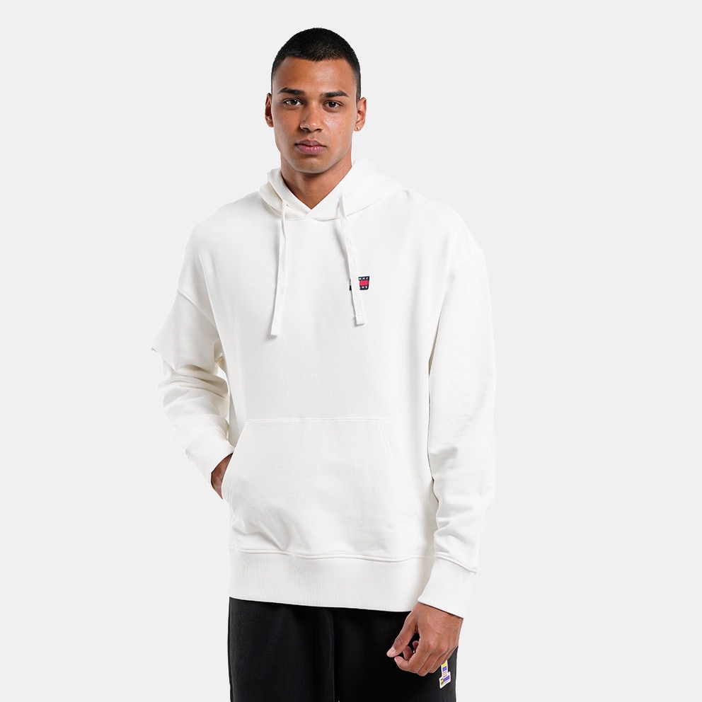 YBH - Tommy Jeans Bagde Relaxed Men's Hoodie White DM0DM16369 - Кожаная  куртка tommy hilfiger оригинал