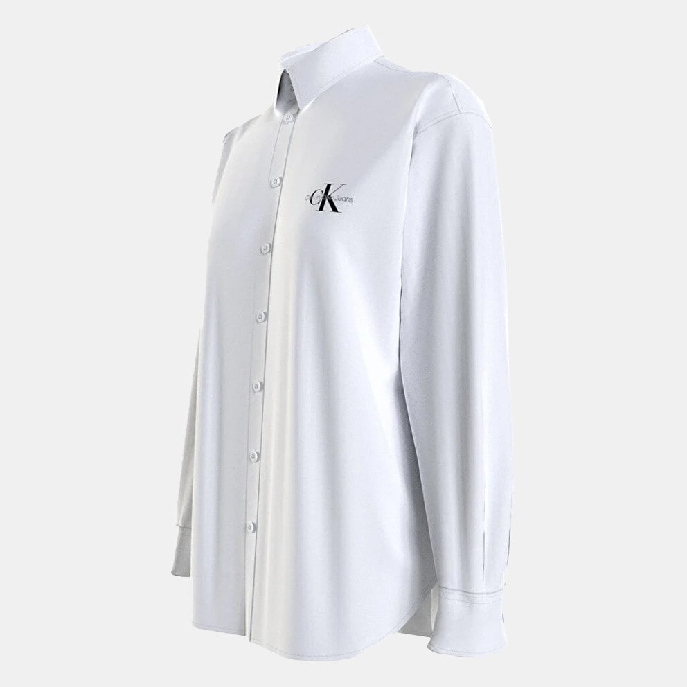 Calvin Klein Monologo Relaxed Shirt BRIGHT WHITE J20J220515 - calvin klein  belt bag - 0LA | V-Shirts