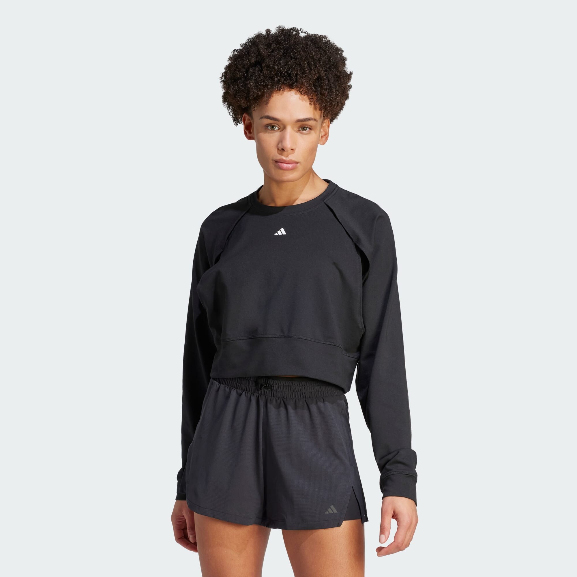 adidas Power Aeroready Crop Cover-Up Sweatshirt (9000159855_22872)