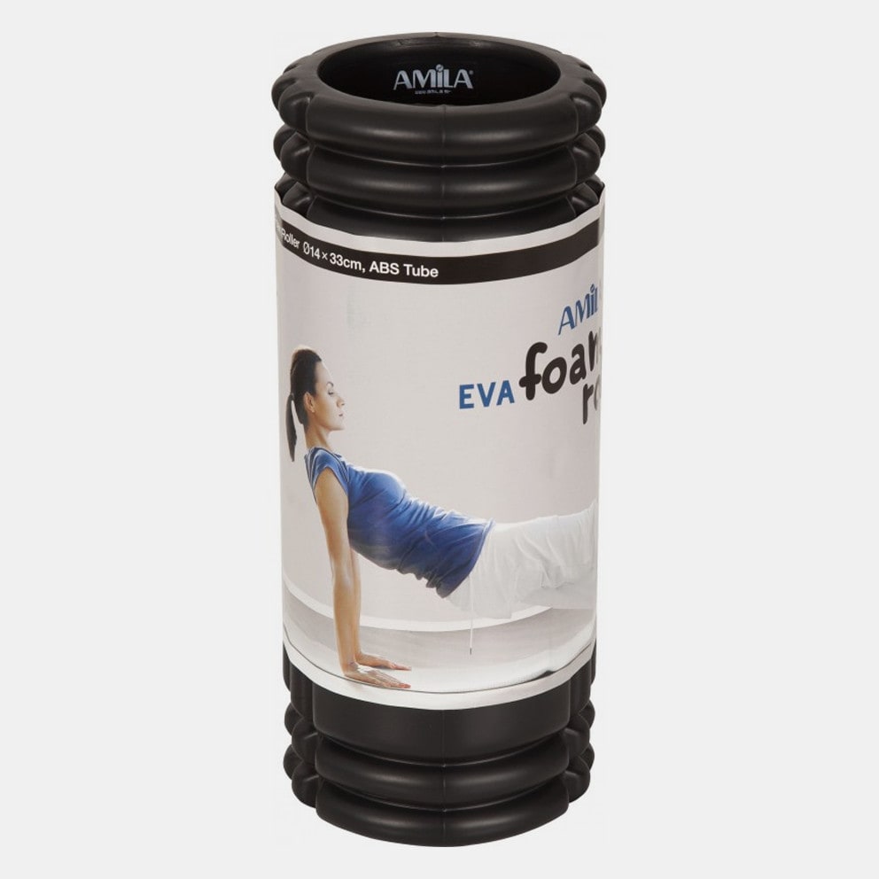 Amila Κυλινδρος Foam Roller Eva 14*33Cm Μαυρο