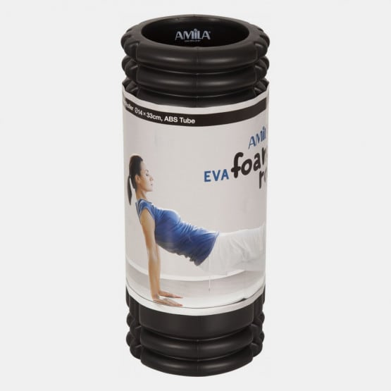 Amila Κυλινδρος Foam Roller Eva 14*33Cm Μαυρο