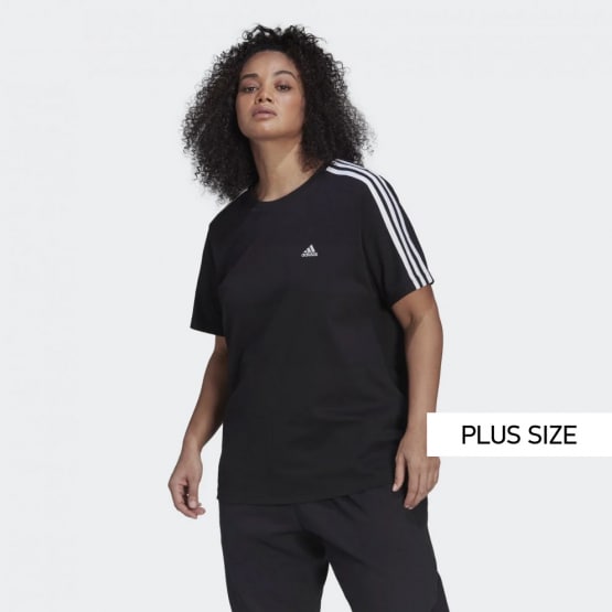 adidas Essentials Slim 3-Stripes Tee (Plus Size)