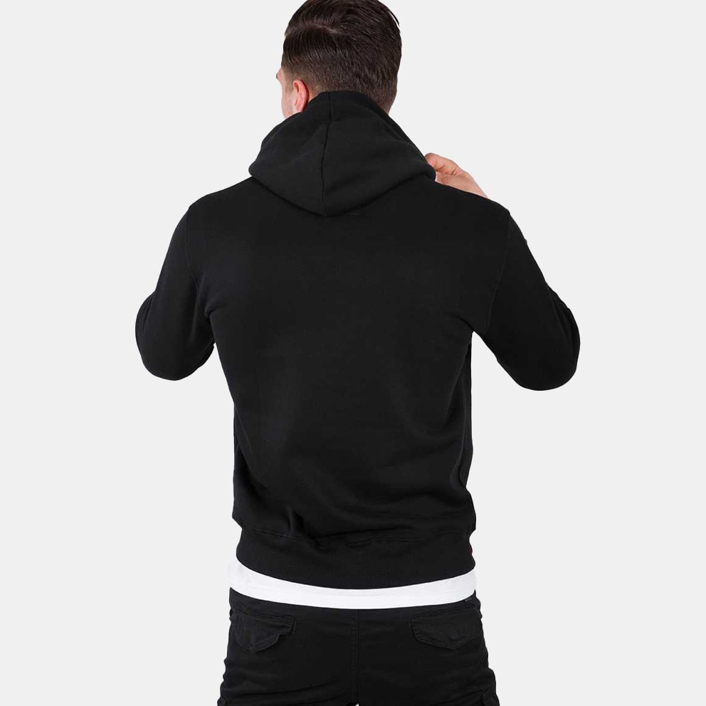 Alpha Industries Men\'s Hoodie Black 196318 - pullover hooded cashmere-blend  coat - 03