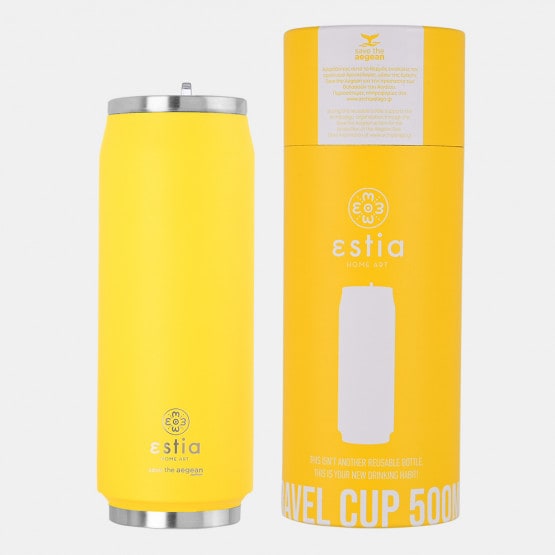 Estia "Save The Aegean" Travel Cup Θερμός με Καλαμάκι 500ml