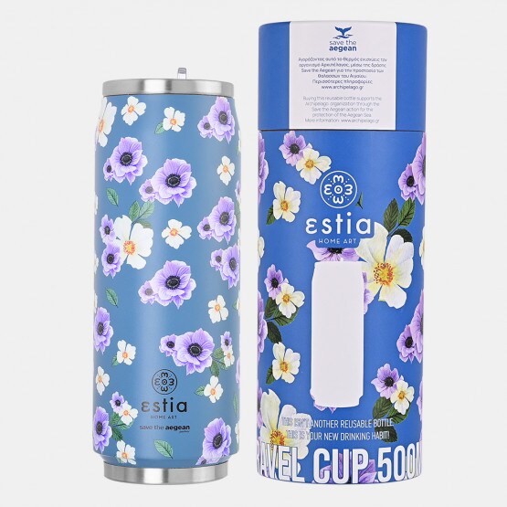Estia "Save The Aegean" Travel Cup Θερμός με Καλαμάκι 500ml