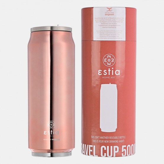 Estia "Save The Aegean" Travel Cup Θερμός με Καλαμάκι 500ml