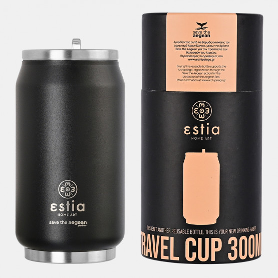 Estia "Save The Aegean" Insulated Travel Cup with Straw 300ml