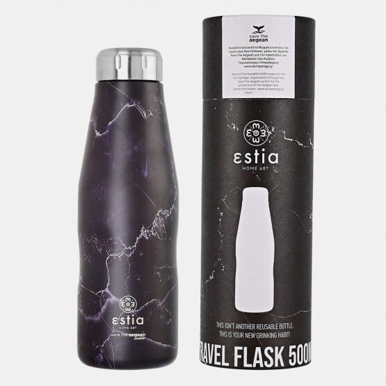 Estia Travel Flask ''Save The Aegean'' Μπουκάλι Θερμός 500ml