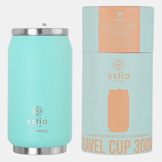 Estia "Save The Aegean" Insulated Travel Cup with Straw 300ml