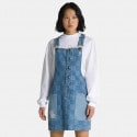 Vans Mended Check Denim Pinafore Γυναικείο Φόρεμα