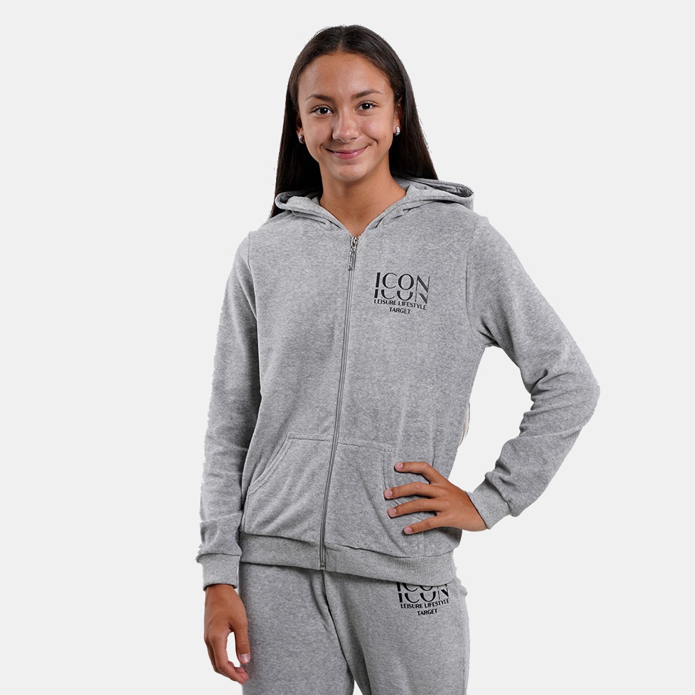 Target Set With Hoodie Jacket Velour Παιδικό Σετ Φόρμας